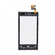 Тачскрин (сенсор) для Nokia Lumia 525 c рамкой (черный) — 2