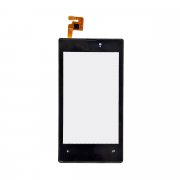 Тачскрин (сенсор) для Nokia RM-998 с рамкой (черный) — 1