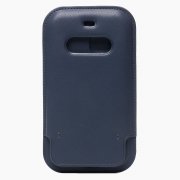 Чехол-конверт кожаный MSafe для Apple iPhone 12 Pro Max (темно-синий) — 1