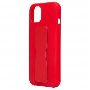 Чехол-накладка PC058 для Apple iPhone 13 с подставкой и магнитом (красная) — 3