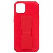 Чехол-накладка PC058 для Apple iPhone 13 с подставкой и магнитом (красная) — 1