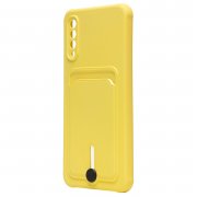 Чехол-накладка SC304 с картхолдером для Samsung Galaxy A30s (A307F) (желтая) — 3