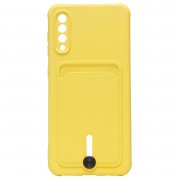 Чехол-накладка SC304 с картхолдером для Samsung Galaxy A30s (A307F) (желтая) — 1