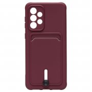 Чехол-накладка SC304 с картхолдером для Samsung Galaxy A33 5G (A336F) (бордовая) — 1