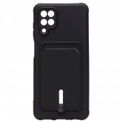 Чехол-накладка SC304 с картхолдером для Samsung Galaxy A12 (A125F) (черная) — 1
