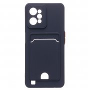 Чехол-накладка SC315 с картхолдером для Realme C31 (темно-синяя) — 1