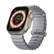 Ремешок ApW26 Ocean Band для Apple Watch 38 mm силикон (серый)
