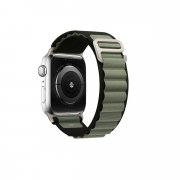 Ремешок ApW27 Alpine Loop для Apple Watch 42 mm текстиль (черно-зеленый) — 1