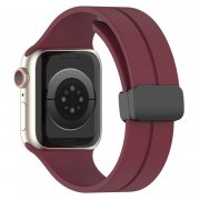 Ремешок для Apple Watch 41 mm силикон на магните (бордовый) — 1