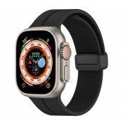 Ремешок - ApW29 для Apple Watch 42 mm силикон на магните (черный) — 1