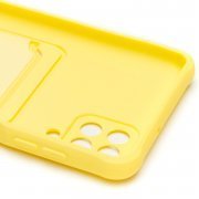 Чехол-накладка - SC304 с картхолдером для Samsung Galaxy A12 (A125F) (208713) (желтая) — 2