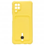 Чехол-накладка - SC304 с картхолдером для Samsung Galaxy A12 (A125F) (208713) (желтая) — 1