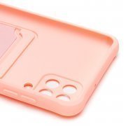 Чехол-накладка - SC304 с картхолдером для Samsung Galaxy A12 (A125F) (208711) (светло-розовая) — 2
