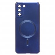 Чехол-накладка - SM020 Matte SafeMag для Samsung Galaxy S21 Plus (G996B) (темно-синяя)