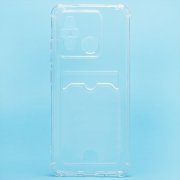 Чехол-накладка - SC276 с картхолдером для Xiaomi Redmi 12C (прозрачная)