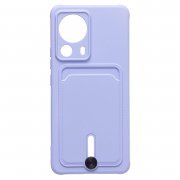 Чехол-накладка - SC304 с картхолдером для Xiaomi 13 Lite (217996) (светло-лиловая)