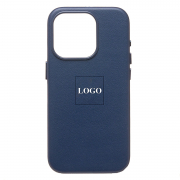 Чехол-накладка - SM002 экокожа SafeMag для Apple iPhone 15 Pro (тихоокеанская синяя)