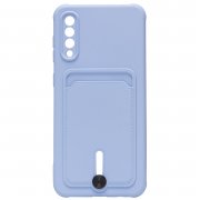 Чехол-накладка - SC304 с картхолдером для Samsung Galaxy A30s (A307F) (208731) (светло-лиловая)