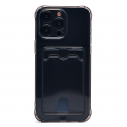 Чехол-накладка - SC276 с картхолдером для Apple iPhone 15 Pro Max (черная)