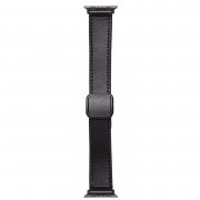 Ремешок - ApW38 Square buckle Apple Watch 38 mm экокожа (черный)