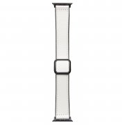 Ремешок - ApW38 Square buckle Apple Watch 41 mm экокожа (белый)