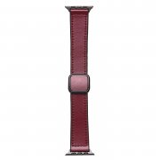 Ремешок - ApW38 Square buckle Apple Watch 45 mm экокожа (красный)
