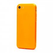 Чехол-накладка - SC344 для Apple iPhone 8 (прозрачно-оранжевая) (232072) — 2