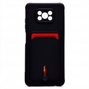 Чехол-накладка с картхолдером для Xiaomi Poco X3 Pro (черная) — 1