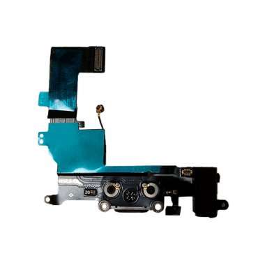 Шлейф для Apple iPhone 5S на разъем зарядки/разъем гарнитуры/микрофон (черный) — 1