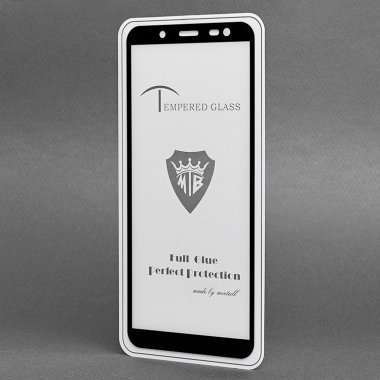 Защитное стекло для Samsung Galaxy A8 (2018) A530F (полное покрытие)(черное) &mdash; 2