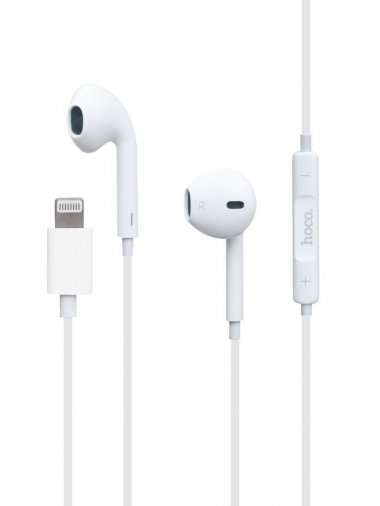 Проводная стереогарнитура HOCO L7 Plus для Apple (Lightning) (белая) &mdash; 1