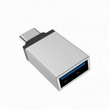Адаптер (переходник) Borofone BV3 (Type-C - USB-A 3.0) серебристый — 8