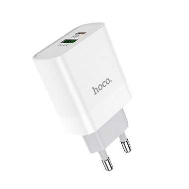 Сетевое зарядное устройство Hoco C80A USB/Type-C с кабелем для Apple (Lightning - Type-C) (белое) &mdash; 8