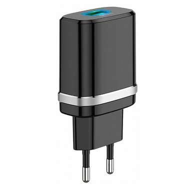 Сетевое зарядное устройство Hoco C12Q USB (черное) — 4