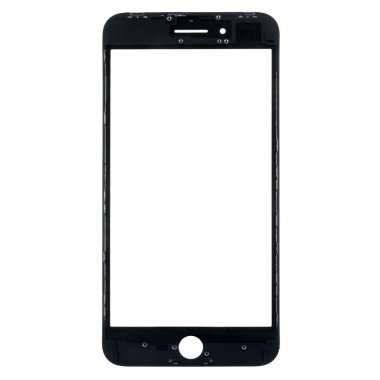 Стекло для Apple iPhone 8 Plus с рамкой и пленкой OCA (черное) — 2