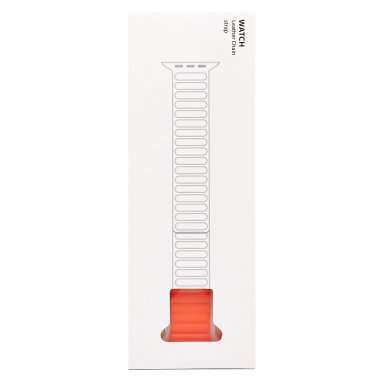 Ремешок - ApW32 для Apple Watch 45 mm силикон на магните (оранжевый) — 2