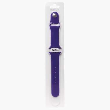 Ремешок - ApW Sport Band Apple Watch 45 mm силикон на кнопке (S) (фиолетовый) — 1