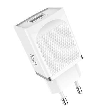 Сетевое зарядное устройство Hoco C42A USB (белое) — 6