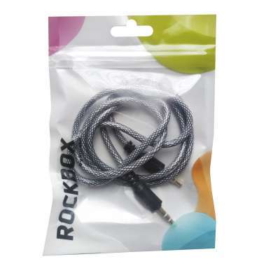 Кабель AUX RockBox RC-MM2 (папа-папа) (черный) — 1