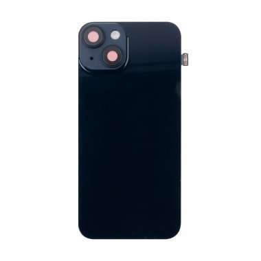 Задняя крышка для Apple iPhone 14 в сборе со стеклом камеры (черная) Премиум &mdash; 2